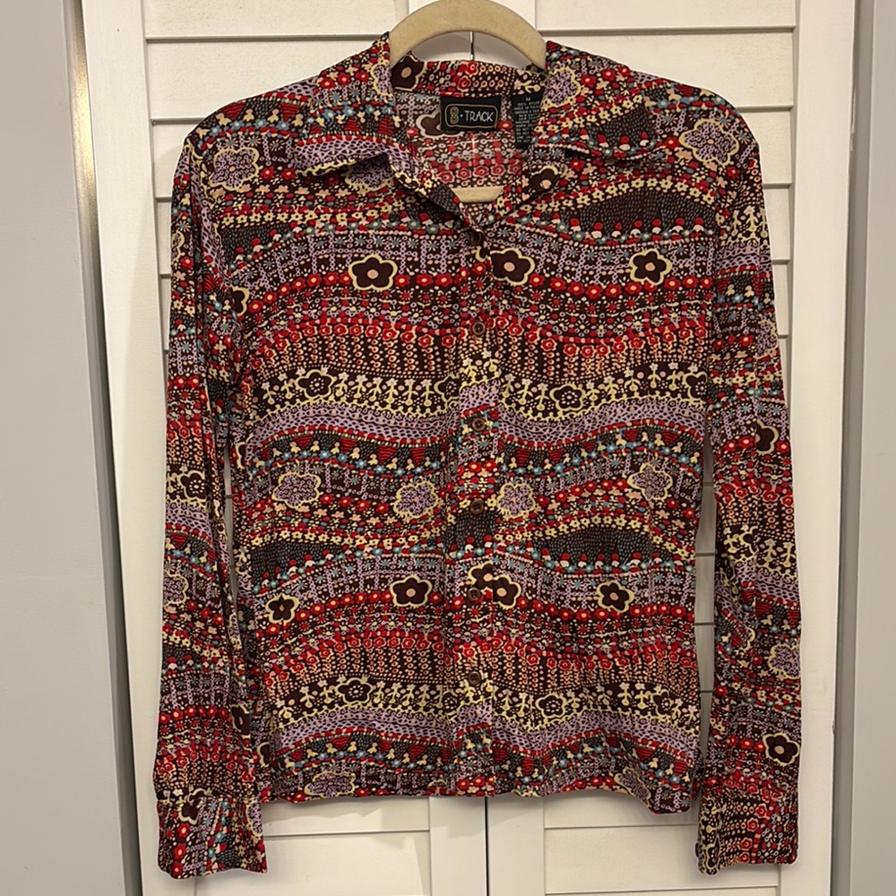 90s 8-track kaleidoscope shirt from Delia’s Winter 1996 catalog